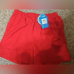 NWT Columbia Men's PFG Size MEDIUM  Backcast III Water Shorts Red 6'' Inseam